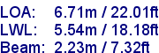 sail specifications